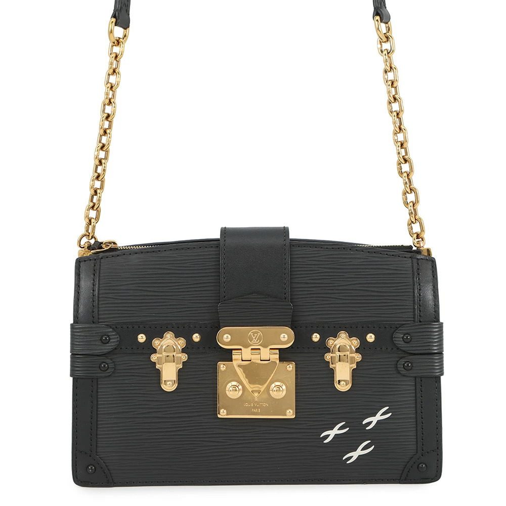 Louis Vuitton Epi Trunk Clutch Shoulder Bag Black Monogram